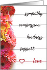 Sympathy, Compassion, Kindness, Support, Love-Your Gifts Mattered card