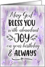 Birthday, Religious - May God Bless you with Joy On your Birthday card