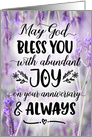 Anniversary, Religious, May God Bless you with Joy On your Anniversary card