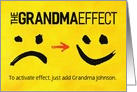 Custom Front, Grandma Birthday, The Grandma Effect card