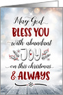 Religious Christmas, May God Bless you with Joy On Christmas card