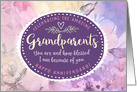 Grandparents Anniversary, Celebrating You & What a Blessing You Are card