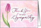 Thank You for your Sympathy with Watercolor Tulip card