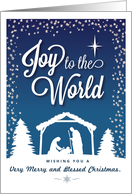 Christmas, Joy to the World with Nativity Scene and Christmas Star card