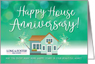 Happy House Anniversary From Realtor with House and Sparklers card