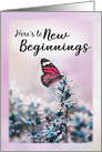 Divorce Encouragement Celebrate New Beginnings card