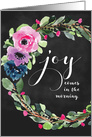 Encouragement, Joy Comes in the Morning with Chalk Effect card