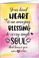 Thinking of you Friend Religious Your Kind Heart is an Amazing Blessing card
