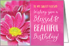 Cousin Birthday, Wishing you a Blessed and Beautiful Birthday card