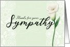 Sympathy Thanks, Thanks for Sympathy with Lily and Lace Border card
