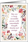 Encouragement You Are An Incredible Person With Strength and Courage card