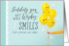 Sending You Get Well Wishes & Smiles From Someone Who Cares card