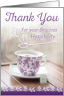 Thank You For Your Hospitality with Teacup card