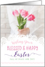 Wishing You a Blessed & Happy Easter with Flower Bouquet card