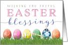 Wishing You Joyful Easter Blessings with Colorful Easter Eggs card