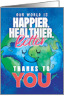 Doctor or Nurse Thanks Happier Healthier World Thanks to You card