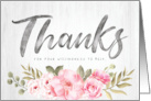 Thanks for Your Willingness to Help with Watercolor Flowers card