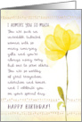Birthday for Her I Admire You So Much with Yellow Watercolor Flower card