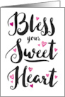 Bless Your Sweet Heart Thank You with Hearts and Flowers card