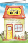 New Home Congratulations Welcome Home with Watercolor House and Sky card