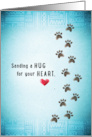 Sending A Hug for your Heart Dog Loss Sympathy card
