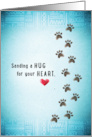 Sending A Hug for your Heart Cat Loss Sympathy card