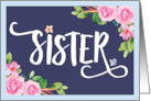 Thinking of You Sister The Most Beautiful Word Thanks to You card