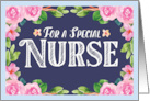 For a Special Nurse Happy Nurses Day with Watercolor Flowers card