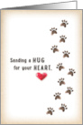 Sending A Hug for your Heart Dog Loss Sympathy card