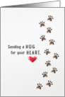 Sending A Hug for your Heart Dog Loss Sympathy card