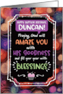 Birthday, Religious, Praying God Will Amaze You with Blessings card