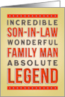 Brother in Law Birthday Wonderful Family Man Absolute Legend card