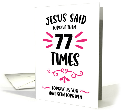 Jesus Message of Forgiveness  77 Times card (1478230)