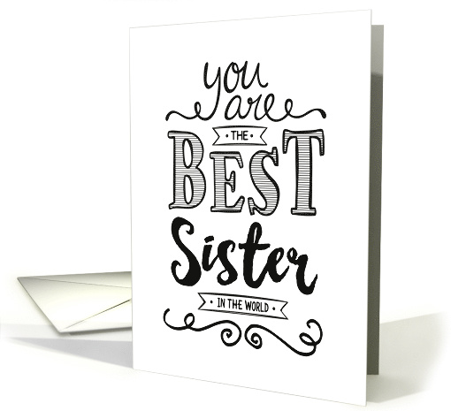 Best Sister in the World Birthday card (1478424)