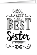 Best Sister in the World Birthday card