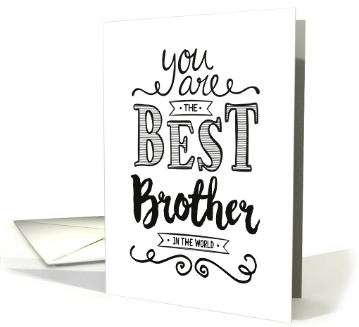 Best Brother in the World Birthday card (1478430)