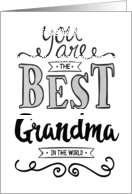 Best Grandma in the World Birthday card