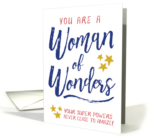 Secretary Thanks - You are a Woman of Wonders! card (1478462)