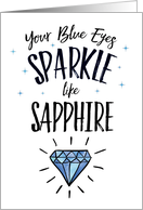 Wife Encouragement - Your Blue Eyes Sparkle card