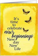 Divorce Encouragement - Celebrate New Beginnings card