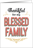Thankful for my Blessed Family card