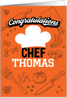 Custom Front - Congratulations Chef Culinary School Grad card