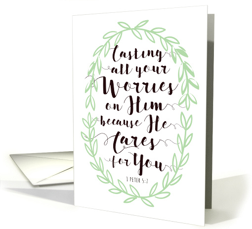 Encouragement, Religious, Casting your Worries on Him card (1481404)