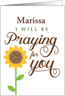 Custom front, I will be Praying for You card