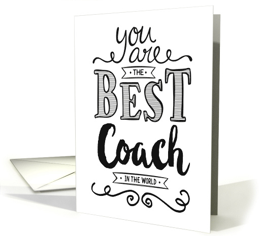 Best Coach in the World Birthday card (1483904)
