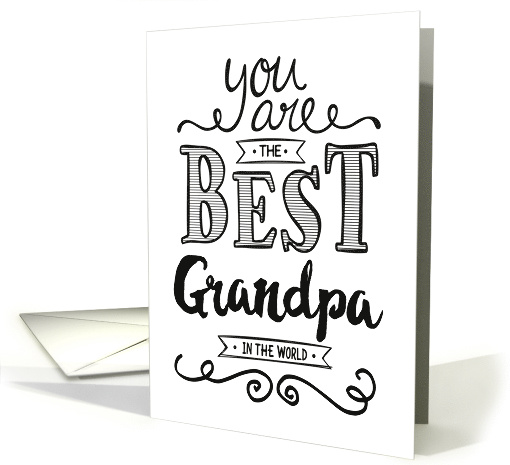 Best Grandpa in the World Thanks card (1483908)