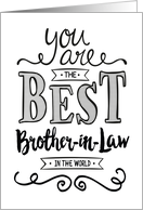 Best Brother-in-Law in the World Thanks card