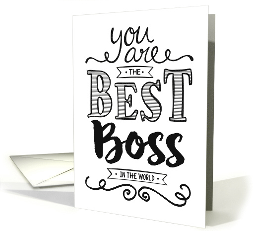 Best Boss in the World Thanks card (1485650)