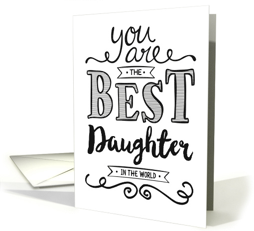 Best Daughter in the World Thanks card (1485860)