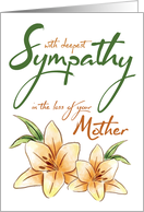 With Deepest Sympathy in the Loss of your Mother card